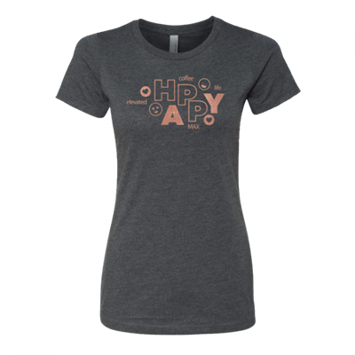 Women's Happy Charcoal Crew