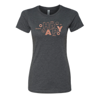 Women's Happy Charcoal Crew