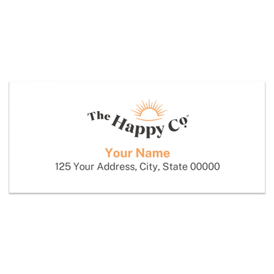 Happy Co Mailing Label on White