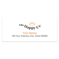 Happy Co Mailing Label on White