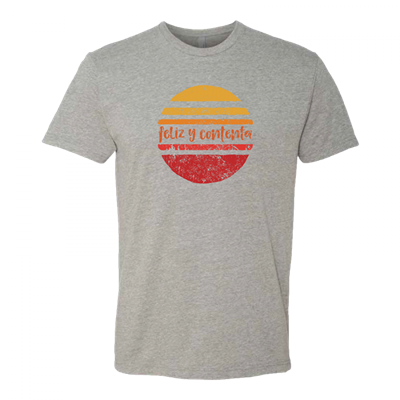 Feliz y Contenta Gray Crew