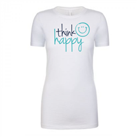 Women's Think Happy White Shirt