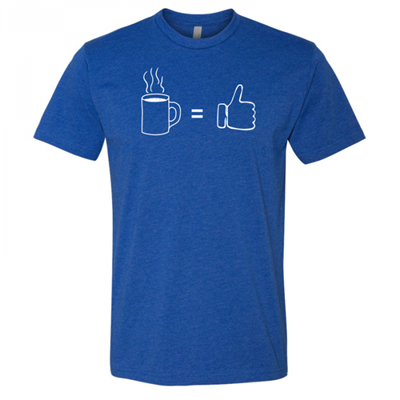Men's Coffee Equals Like Blue Shirt