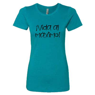 Women's Vida al Maximo Teal Crew