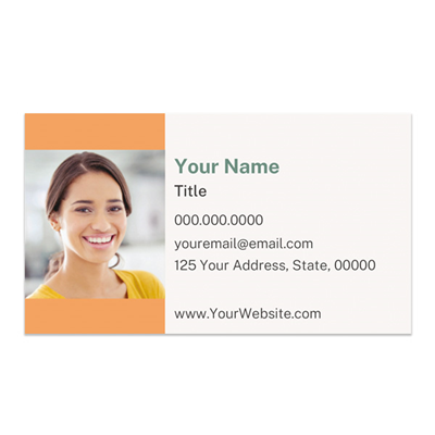 The Happy Co Business Card - Photo w/Orange Background