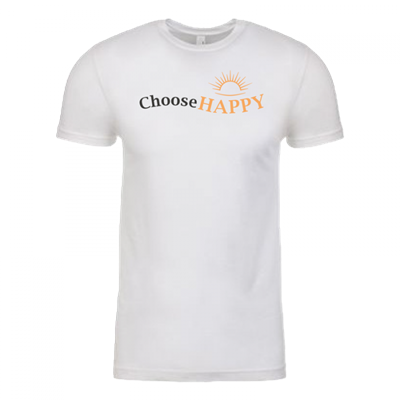 Men's Choose Happy White Crew