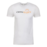Men's Choose Happy White Crew