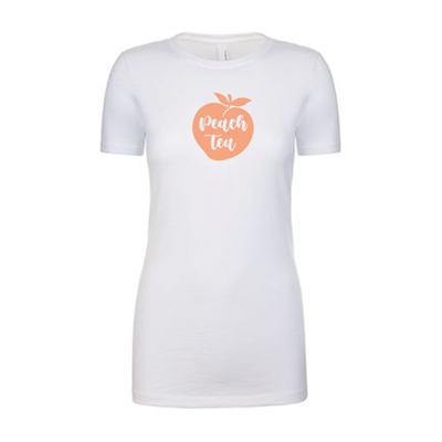 Women's Peach Tea White Crew