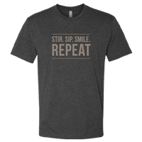 Men's Stir, Sip, Smile, Repeat Charcoal Crew