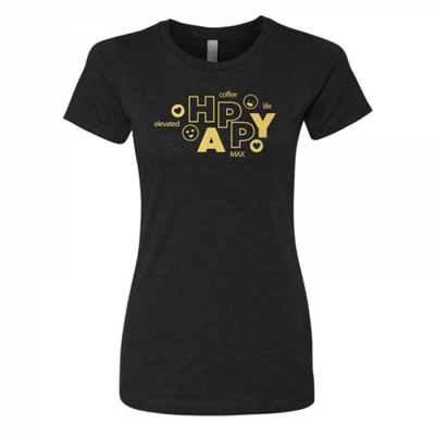 Women's Happy Black Crew