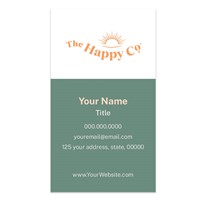 The Happy Co Business Card - Happy Co - Stacked - White/Green