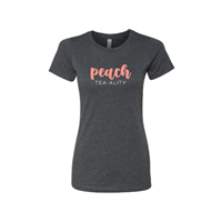 Women's Peach Tea-allity Charcoal Crew