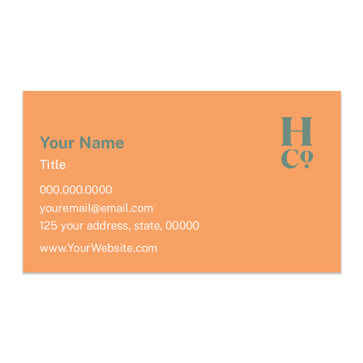 The Happy Co Business Card - Monochrome w/Icon (Dark BG)