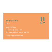 The Happy Co Business Card - Monochrome w/Icon (Dark BG)