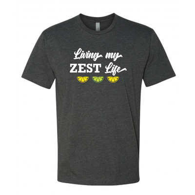 Unisex Living My Zest Life Charcoal Crew