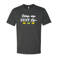 Unisex Living My Zest Life Charcoal Crew