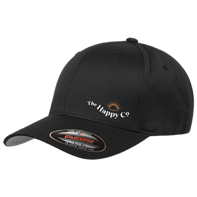 The Happy Co Black Flexfit hat