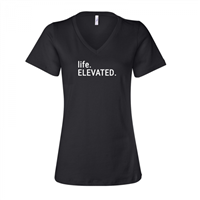 Women's Life Elevated Black V Neck