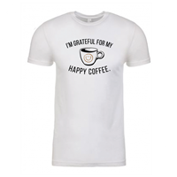 Unisex Happy Coffee White Crew