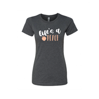 Women's Life's a Peach Charcoal Crew