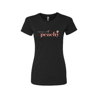 Women's Keep it Peachy Black Crew