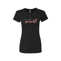 Women's Keep it Peachy Black Crew