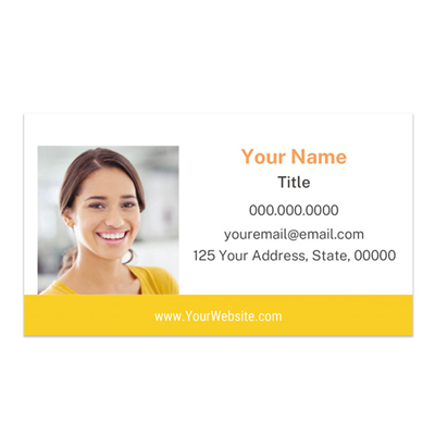 The Happy Co Business Card - Photo w/Gold Bar