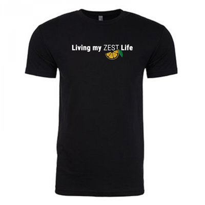 Men's Living My Zest Life Black Shirt