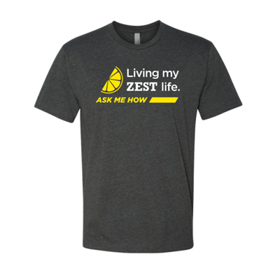 Men's Living My Zest Life Charcoal Shirt