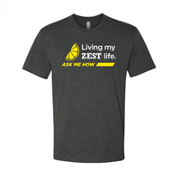 Men's Living My Zest Life Charcoal Shirt