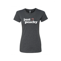 Women's Just Peachy Charcoal Crew