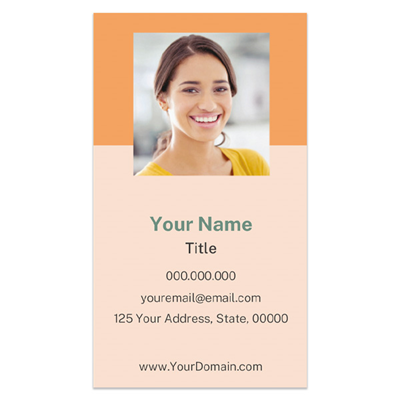 The Happy Co Business Card - Photo - Orange/Stacked