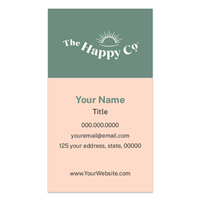 The Happy Co Business Card - Happy Co - Stacked - Green/Orange