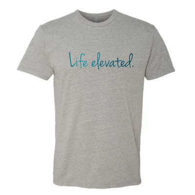 Unisex Metallic Foil Life Elevated Gray Crew