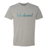Unisex Metallic Foil Life Elevated Gray Crew