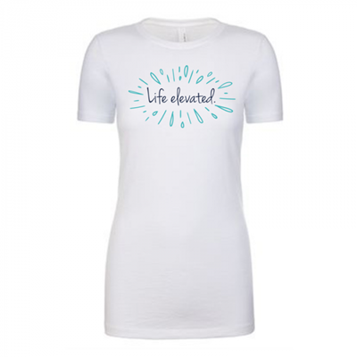 Women's Life Elevated White Crew