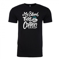 Men's My Blood Type is Coffee Black Shirt