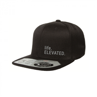 Life Elevated Black Snapback Hat