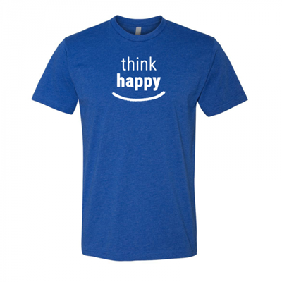Men's Think Happy Blue Shirt