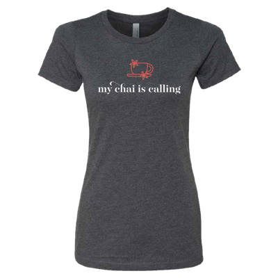 Women's My Chai is Calling Charcoal Crew