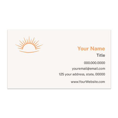 The Happy Co Business Card - Monochrome w/Icon (Light BG)