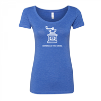 Women's Embrace the Grind Blue Scoop Shirt