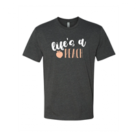 Unisex Life's a Peach Charcoal Crew