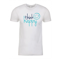 Unisex Think Happy White Crew