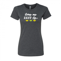 Women's Zest Life Charcoal Crew