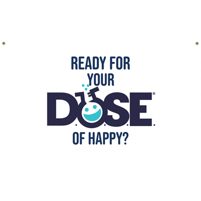 Backdrop Banner - Elepreneurs Dose of Happy on White