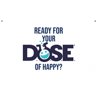 Backdrop Banner - Elepreneurs Dose of Happy on White